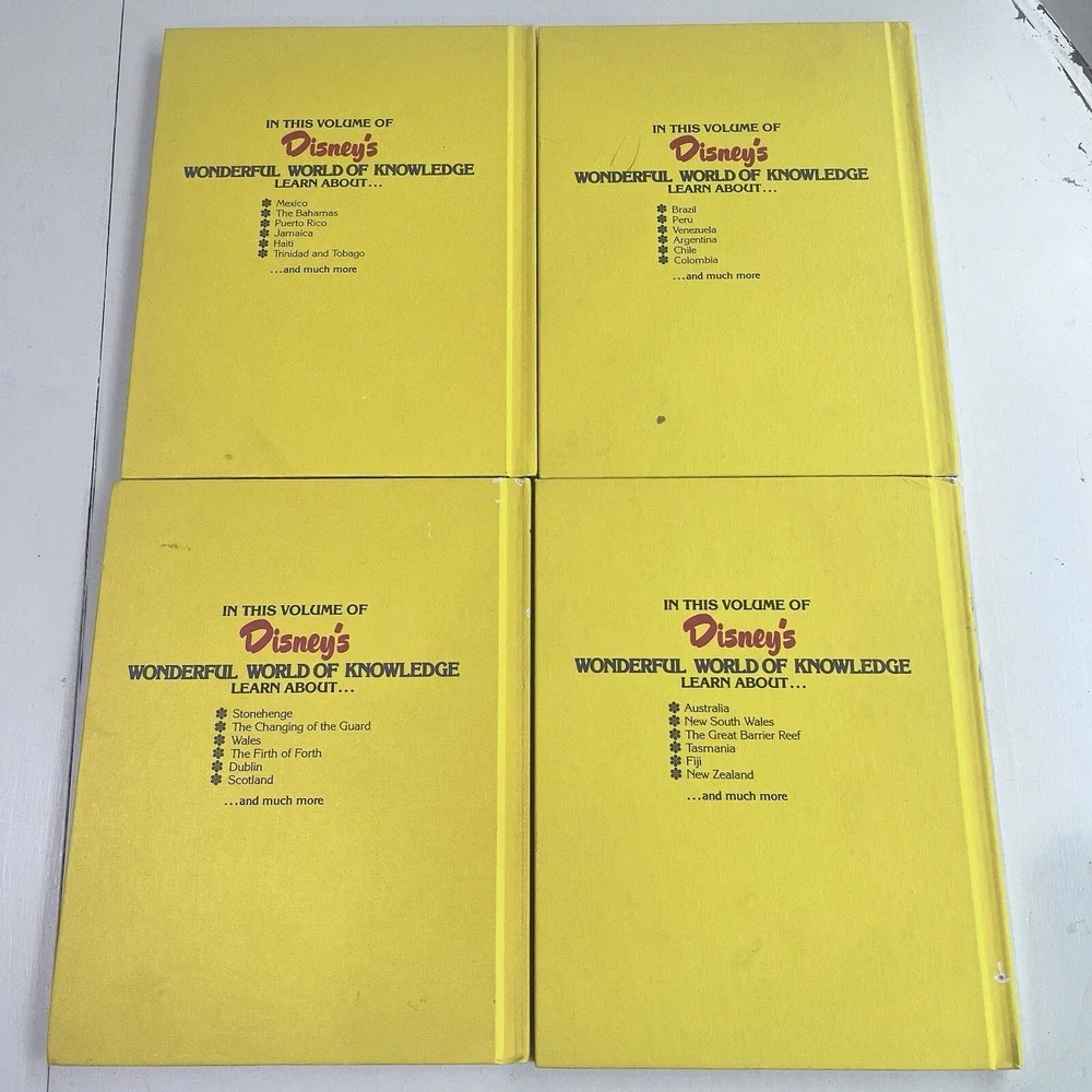 21 Disney WONDERFUL WORLD OF KNOWLEDGE Book Lot Collectors Edition Homeschool‎